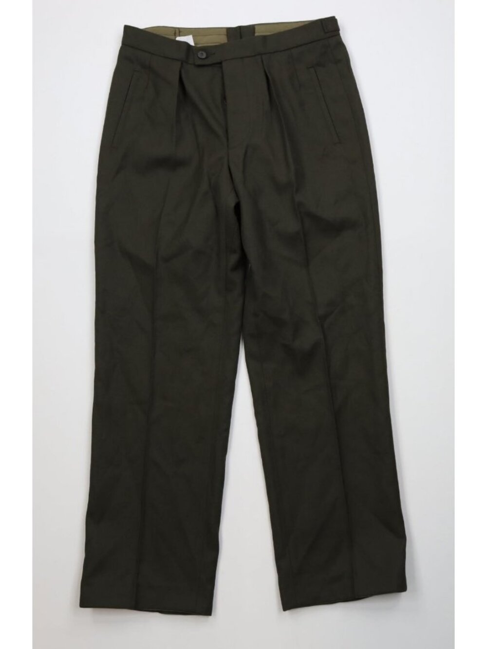 Vintage Y2K 2001 Slovakia Military Mens 30x29 Button Fly Wool Blend Pants Green